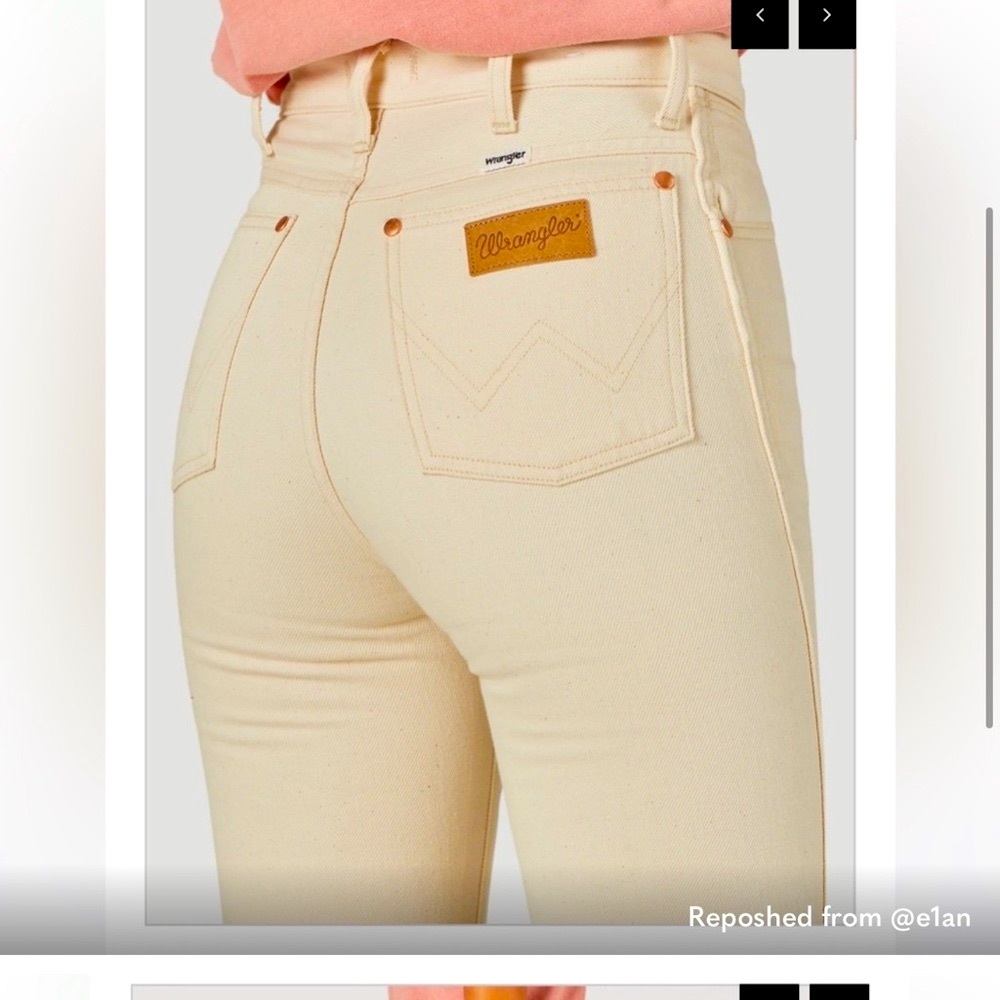 Wrangler high waist Wild West in  cream